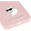 Image de Karl Lagerfeld, Hoesje Geschikt voor Samsung Galaxy S23 FE Design Choupette Siliconen Hard, Lichtroze