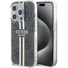 Image de Guess 4G Gold Stripe Back Case - Apple iPhone 15 Pro (6.1") - Zwart