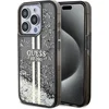 Image de Guess Liquid Glitter Gold Stripe Back Case - Apple iPhone 15 Pro (6.1") - Zwart