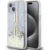 Image de Guess Liquid Glitter Gold Stripe Back Case - Apple iPhone 15 Plus (6.7") - Transparant