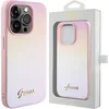 Image de Guess - Saffiano - Iridescent Script hoesje voor iPhone - 14 - Pro - Max - roze