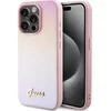 Image de Guess Iridescent Metal Script Back Case - Apple iPhone 15 Pro Max (6.7") - Roze