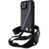 Image de BMW Backcase hoesje geschikt voor iPhone 15/14/13 - Effen Zwart - Kunstleer