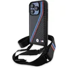 Image de BMW Backcase hoesje geschikt voor iPhone 15 Pro - Effen Zwart - Kunstleer