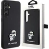 Image de Karl Lagerfeld Backcase hoesje geschikt voor Samsung Galaxy S24 - Effen Zwart - Kunstleer