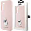 Image de Karl - Lagerfeld - Siliconen Choupette Metalen Pin hoesje voor Samsung Galaxy S23 Ultra - roze