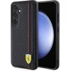 Image de Ferrari Backcase hoesje geschikt voor Samsung Galaxy S24 - Effen Zwart - Kunstleer