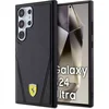 Image de Ferrari Backcase hoesje geschikt voor Samsung Galaxy S24 Ultra - Effen Zwart - Kunstleer