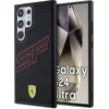 Image de Ferrari Backcase hoesje geschikt voor Samsung Galaxy S24 Ultra - Effen Zwart - Kunstleer