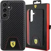 Image de Ferrari Backcase hoesje geschikt voor Samsung Galaxy S24+ - Effen Zwart - Kunstleer