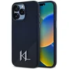 Image de Karl Lagerfeld Silicone Shadow Metal Initial - iPhone 15 Pro Case - MagSafe - Zwart