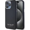 Image de Karl Lagerfeld Backcase hoesje geschikt voor iPhone 15 Pro - Effen Zwart - Leer