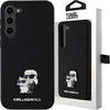 Image de Karl Lagerfeld Karl&Choupette - Silicone Hoesje - Metaal Pin - Zwart