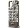 Image de DKNY Repeat Bottom Stripe Back Case (MagSafe Compatible) - Geschikt voor Apple iPhone 11 (6.1") - Bruin
