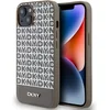 Image de DKNY Repeat Bottom Stripe Back Case (MagSafe Compatible) - Geschikt voor Apple iPhone 15 (6.1") - Bruin