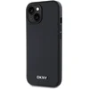 Image de DKNY, Hoesje geschikt voor iPhone 15 - MagSafe Elegant met Metalen Logo, Zwart