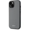 Image de DKNY, Beschermhoesje Geschikt voor Apple iPhone 14 MagSafe Elegant met metalen logo, Grijs