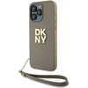 Image de DKNY Polsband Stock Logo hoesje voor iPhone 15 Pro - beige