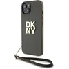 Image de DKNY, Hoesje geschikt voor Apple iPhone 14 - met Metalen Logo & Polskoord, Bruin