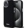 Image de DKNY Silicone Metal Logo Back Case (MagSafe Compatible) - Geschikt voor Apple iPhone 15 (6.1") - Zwart