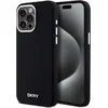 Image de DKNY Silicone Metal Logo Back Case (MagSafe Compatible) - Geschikt voor Apple iPhone 15 Pro Max (6.7") - Zwart