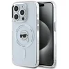 Image de Karl Lagerfeld IML Metal Karl Head - Hoesje - iPhone 15 Pro Max - MagSafe - Wit