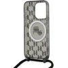 Image de Karl Lagerfeld, Hoesje MagSafe Geschikt voor Apple iPhone 15 Pro IML Monogram Crossbody Elegant, Doorzichtig zwart