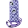 Image de Karl Lagerfeld IML Crossbody Monogram Karl & Choupette Head MagSafe hoesje voor iPhone 15 / 14 / 13 - paars