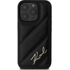 Image de Karl Lagerfeld Backcase hoesje geschikt voor iPhone 16 Pro - Effen Zwart - Kunstleer