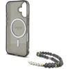 Image de Guess iPhone 16 Backcover hoesje Magsafe glitter - Met koord - Zwart