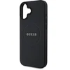 Image de Guess Grained Gold Ring Hoesje Geschikt voor Apple iPhone 16 Plus - Back Cover Compatibel met MagSafe - Zwart