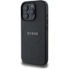 Image de Guess Grained Gold Ring Hoesje Geschikt voor Apple iPhone 16 Pro - Back Cover Compatibel met MagSafe - Zwart