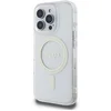 Image de GUESS, Magsafe hoesje Geschikt voor Apple iPhone 16 Pro Max met glittercirkel, Transparant