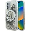Image de Guess GUHMP16SLFMWTE iPhone 16 6.1" beige/beige hardcase Liquid Glitter Flower MagSafe