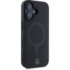 Image de Mercedes-Benz Backcase hoesje geschikt voor iPhone 16 - Effen Zwart - Leer