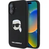 Image de Karl Lagerfeld Backcase hoesje geschikt voor iPhone 16 - Effen Zwart - Silicone