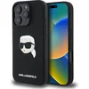 Image de Karl Lagerfeld Backcase hoesje geschikt voor iPhone 16 Pro - Effen Zwart - Silicone