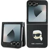 Image de Karl Lagerfeld, Beschermhoes Geschikt voor Samsung Galaxy Z Flip 6 Saffiano Monogram Karl Head, Zwart