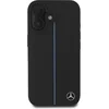 Image de Mercedes-Benz Backcase hoesje geschikt voor iPhone 16 - Effen Zwart - Kunstleer