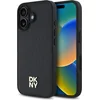 Image de DKNY   Backcover iPhone 16   PU Leather Repeat Pattern Stack Logo   MagSafe   Zwart