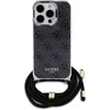 Image de GUESS, Hoesje geschikt voor iPhone 16 Pro - met Koord & IML 4G Print, Zwart