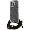 Image de Guess IML 4G Crossbody geschikt voor iPhone 16 Pro hoesje met koord - Bruin