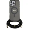 Image de Guess Crossbody Cord Script Serie - iPhone 16 Pro Etui - MagSafe - Zwart