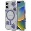 Image de Guess Resin Flowers - iPhone 16 Hoesje - MagSafe - Fiolet - Glitter - Bloemen