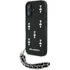 Image de Karl Lagerfeld Saffiano Crystals - iPhone 16 Hoes - Zwart - Met Ketting