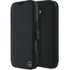 Image de Mercedes-Benz Bookcase hoesje geschikt voor iPhone 16 - Effen Zwart - Leer