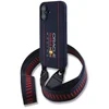 Image de Red Bull Siliconen Hoesje geschikt voor iPhone 16   Met handige koord   MagSafe Compatibel   Flexibel & Schokbestendig - Navy