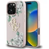 Image de Guess Grained Roses Big 4G - iPhone 16 Pro Max Hoesje - Roze - Hoge Kwaliteit Materialen - Ecologisch Leren Bloemenpatroon