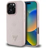 Image de Guess Grained Serie - iPhone 16 Pro Hoesje - MagSafe - Rood - Bloemmotief