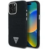 Image de Guess Denim Triangle Logo Serie - iPhone 16 Pro Max Hoes - MagSafe - Zwart - Denim materiaal